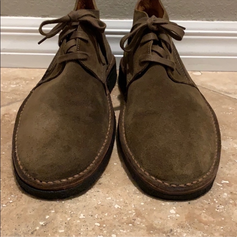 John Varvatos Brown Chukka Boots Suede Classic